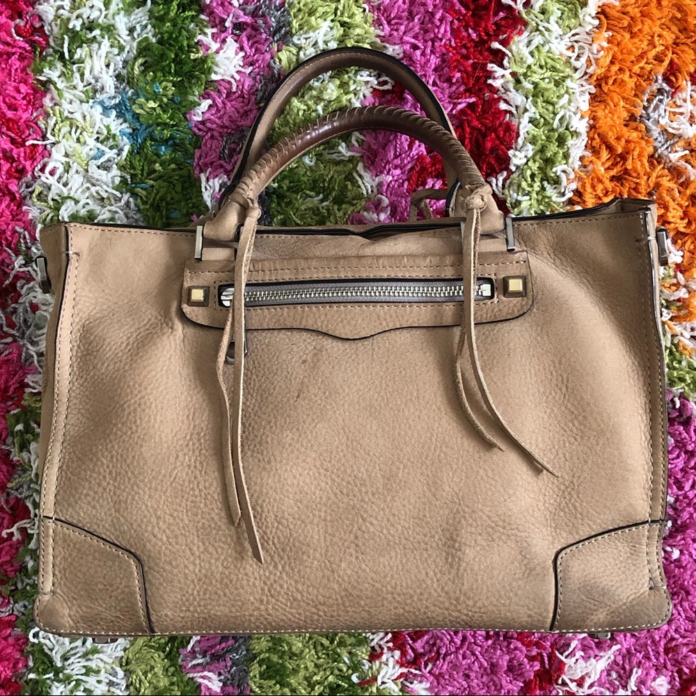 Rebecca Minkoff Regan Satchel purse, taupe